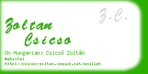 zoltan csicso business card