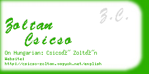 zoltan csicso business card